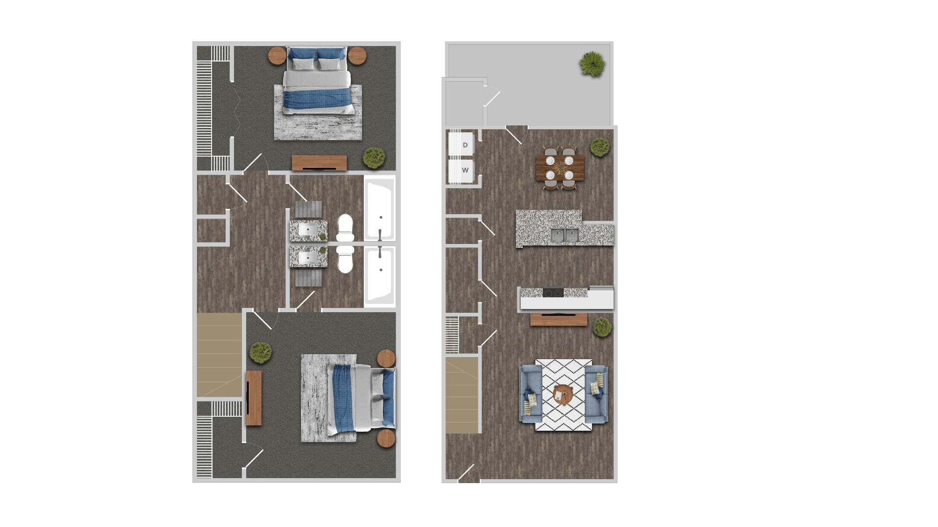 a floor plan of a bedroom and a bathroom